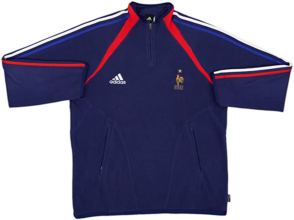 2003-04 France adidas 1/4 Zip Fleece Top - 8/10 - (L/XL)