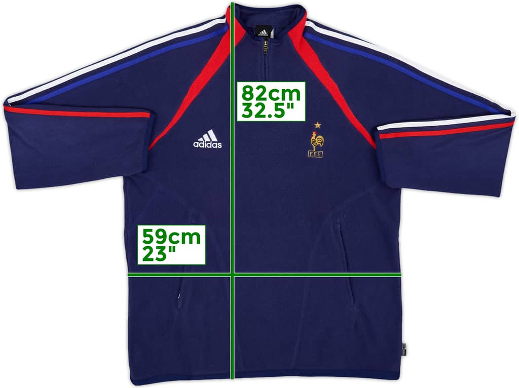 2003-04 France adidas 1/4 Zip Fleece Top - 8/10 - (L/XL)
