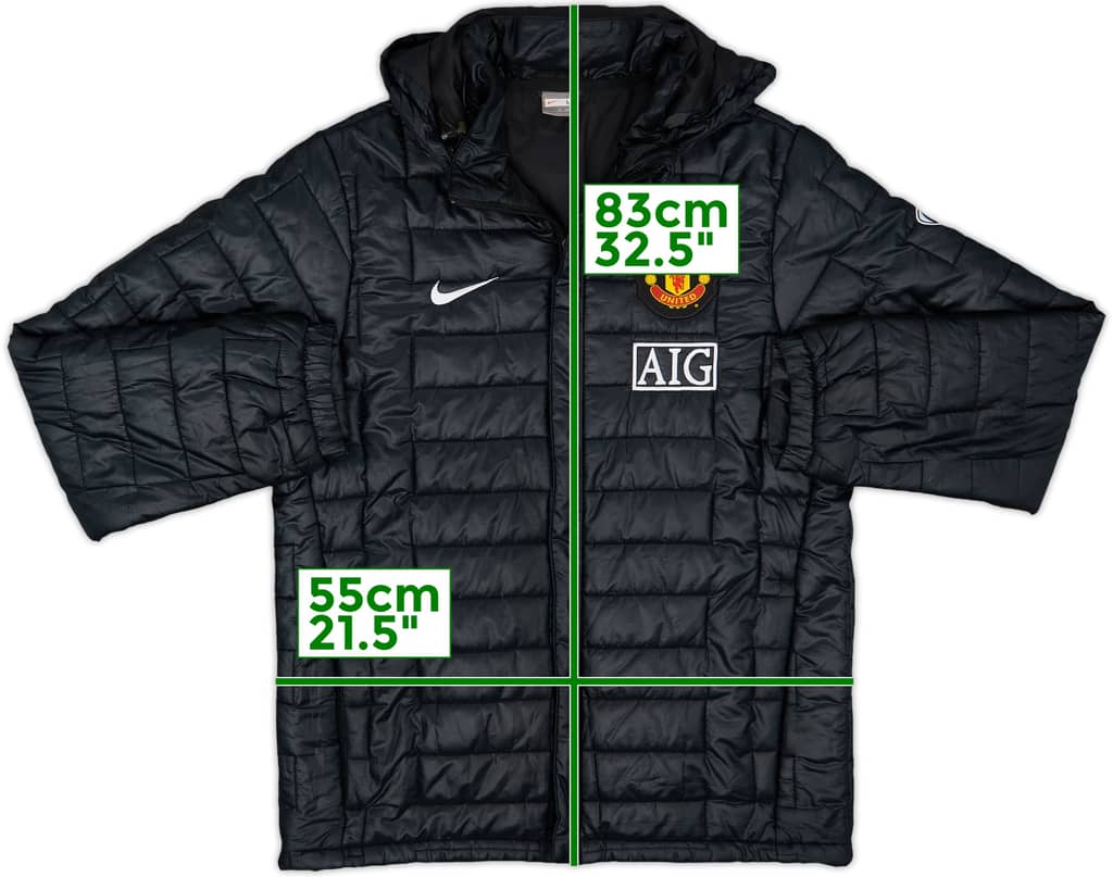 2009-10 Manchester United Nike Padded Bench Coat - 8/10 - (M)
