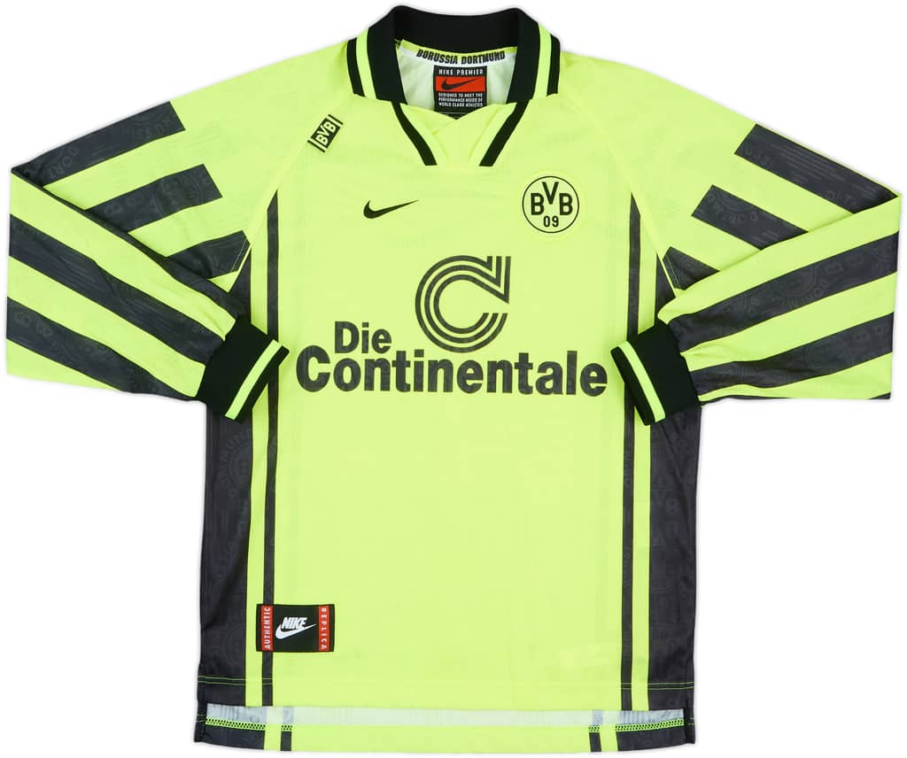 1996-97 Borussia Dortmund Home L/S Shirt - 8/10 - (L.Boys)