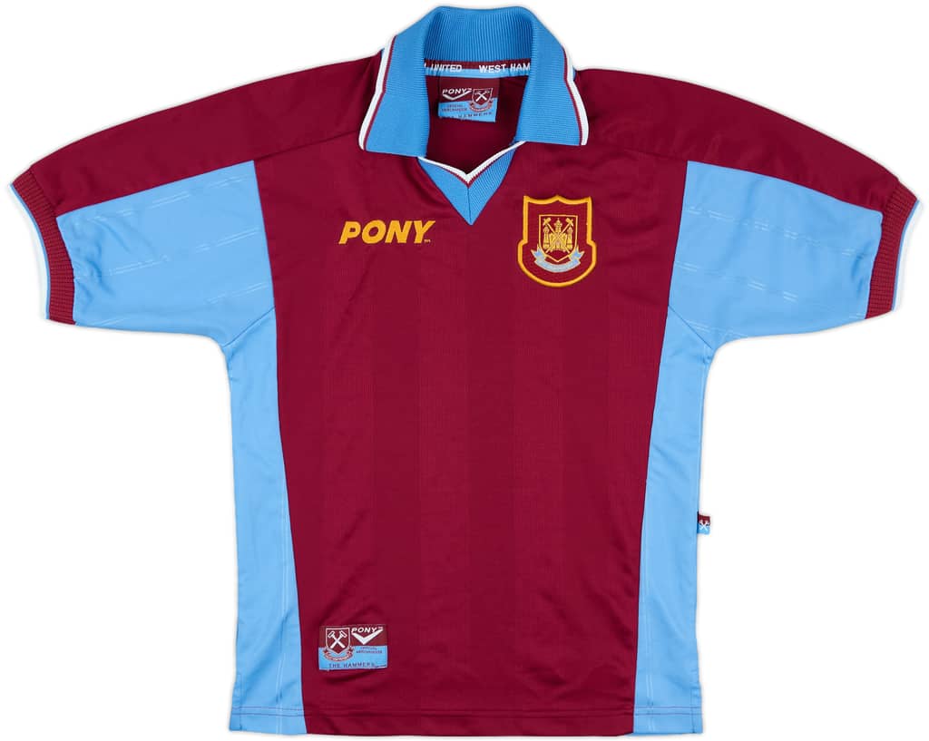 1997-98 West Ham Home Shirt - 9/10 - (L.Boys)