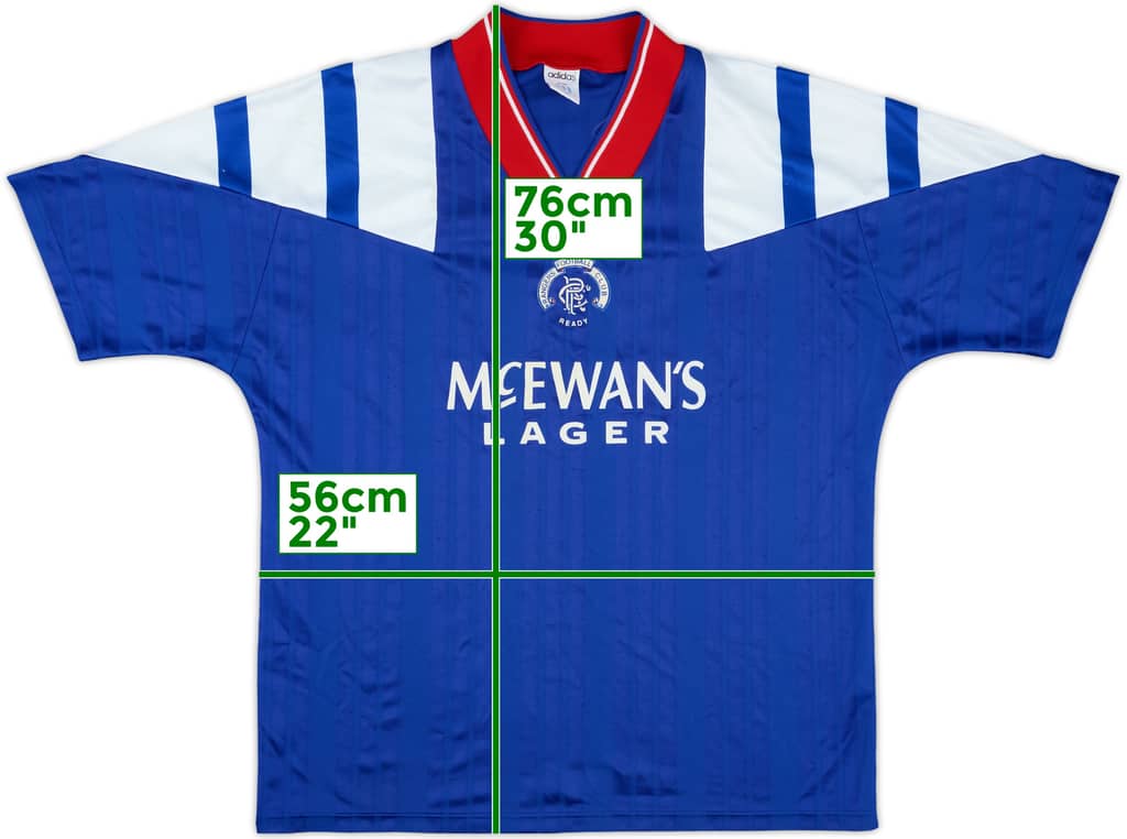 1992-94 Rangers Home Shirt - 8/10 - (L)