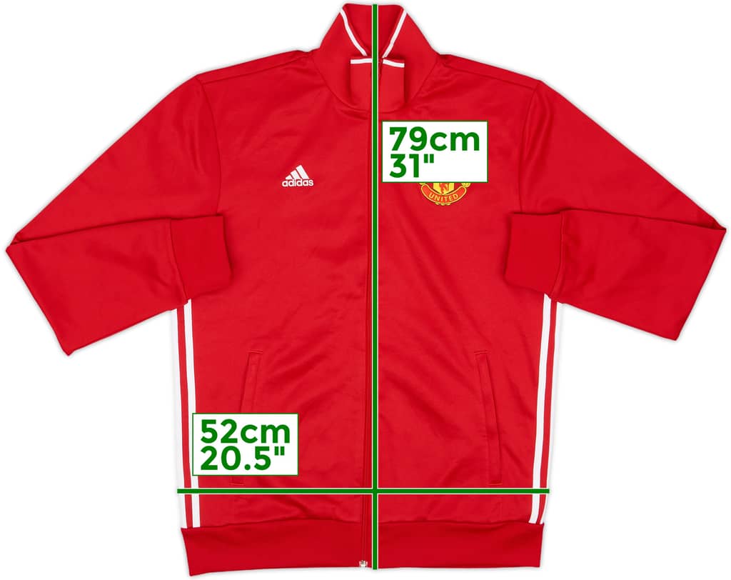 2016-17 Manchester United adidas Track Jacket - 8/10 - (M)