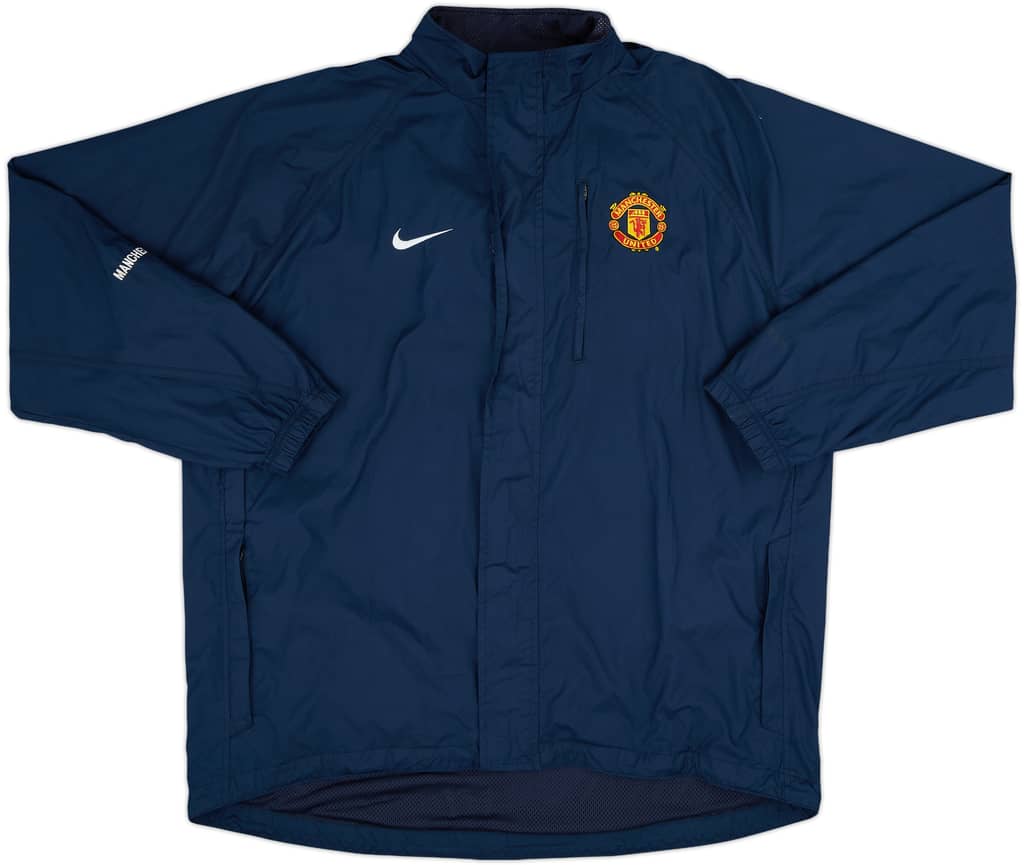 2005-06 Manchester United Nike Hooded Rain Jacket - 8/10 - (L)