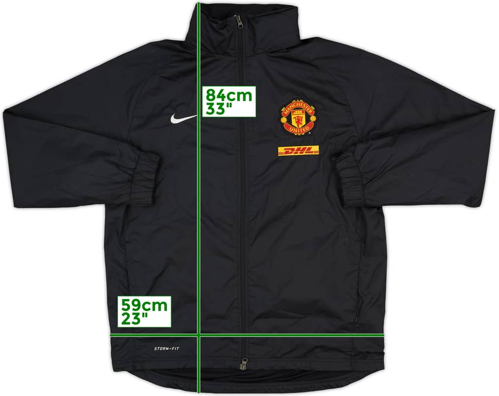 2012-13 Manchester United Nike Hooded Rain Jacket - 8/10 - (XL)