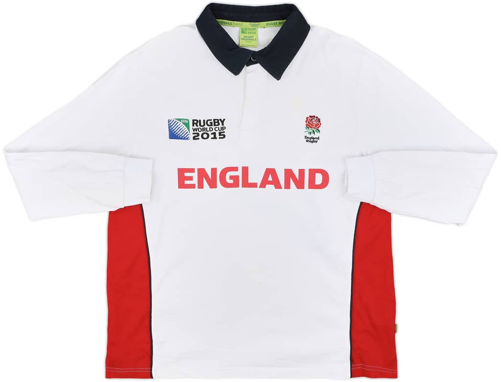 2015 England Rugby Polo L/S Shirt - 7/10 - (L)