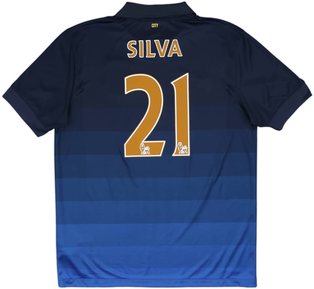 2014-15 Manchester City Away Shirt Silva #21 - 10/10 - (L)