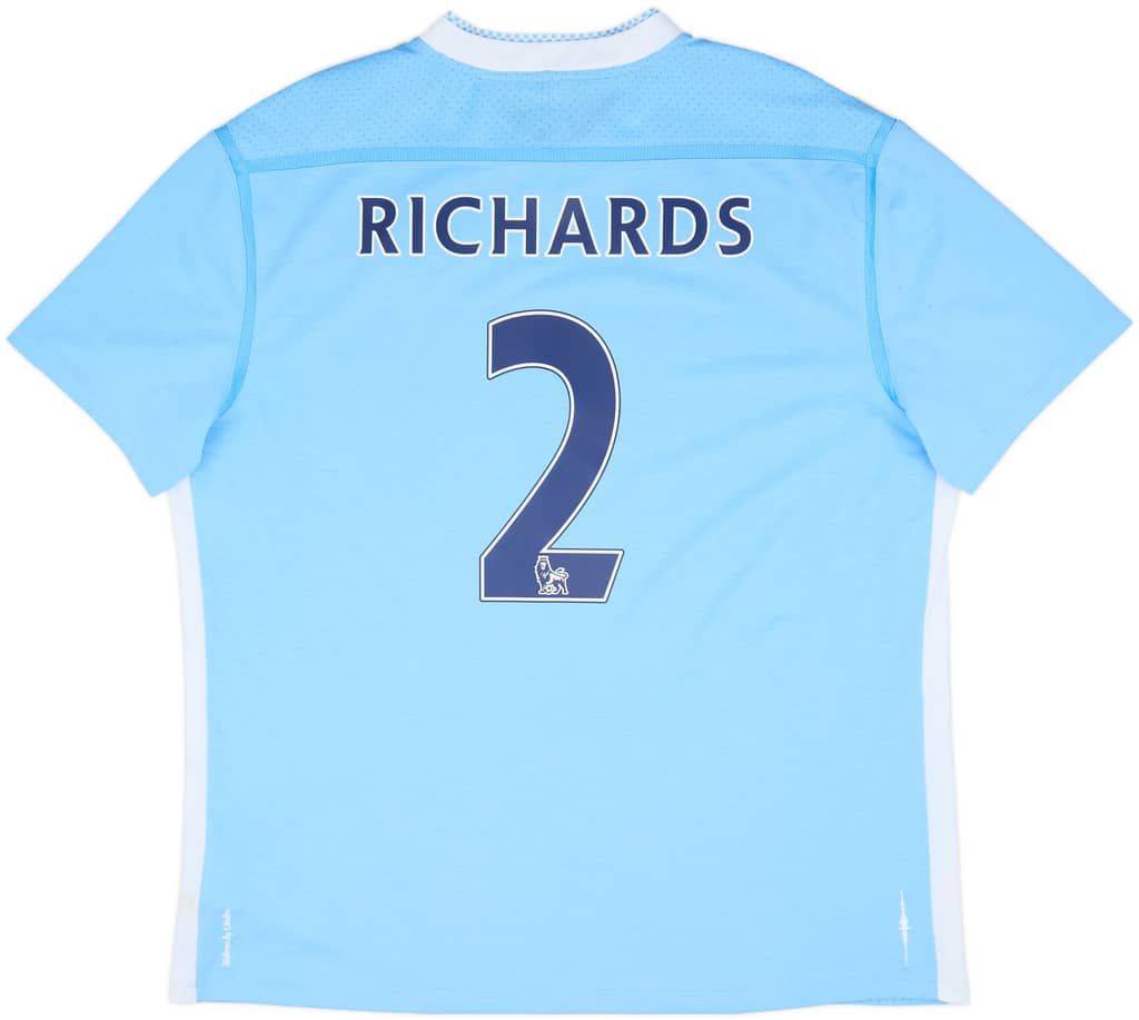 2011-12 Manchester City Home Shirt Richards #2 - 7/10 - (XL)