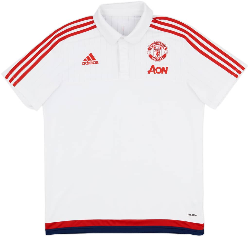 2015-16 Manchester United adidas Polo Shirt - 8/10 - (L)