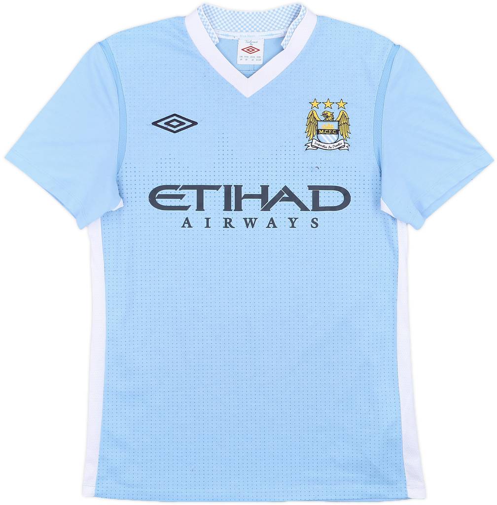 2011-12 Manchester City Home Shirt Kompany #4 - 9/10 - (S)