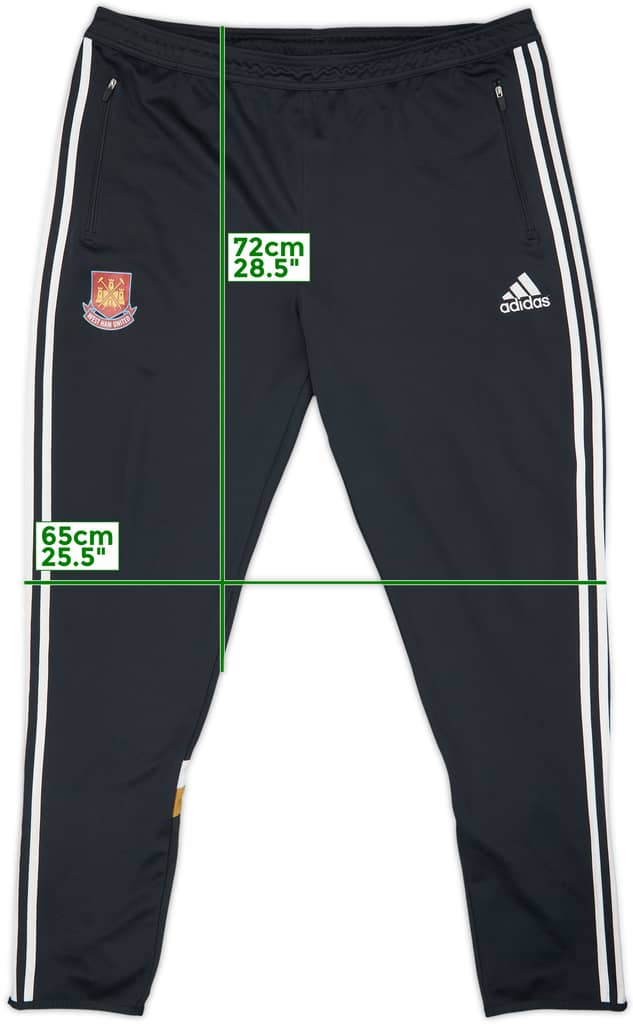 2015-16 West Ham adidas Track Pants/Bottoms - 8/10 - (XXL)