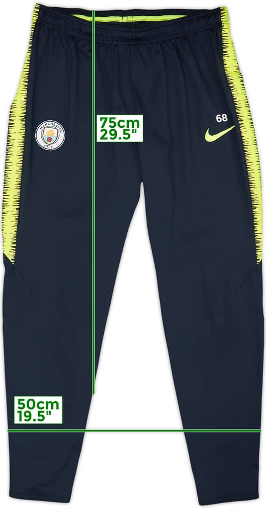 2018-19 Manchester City Player Issue Nike Track Pants/Bottoms #68 - 6/10 - (L)