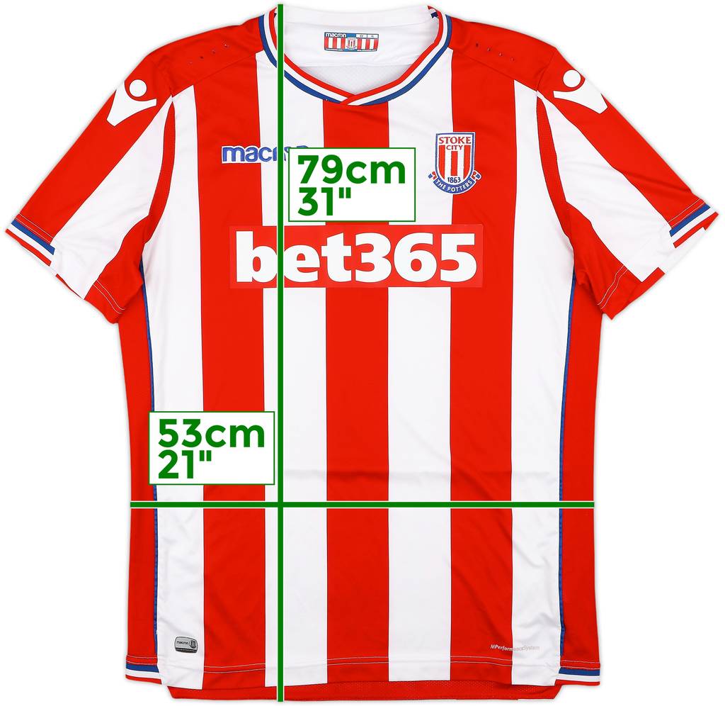 2017-18 Stoke City Home Shirt - 8/10 - (XL)