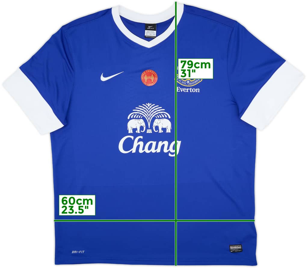 2012-13 Everton Home Shirt Baines #3 - 7/10 - (XXL)