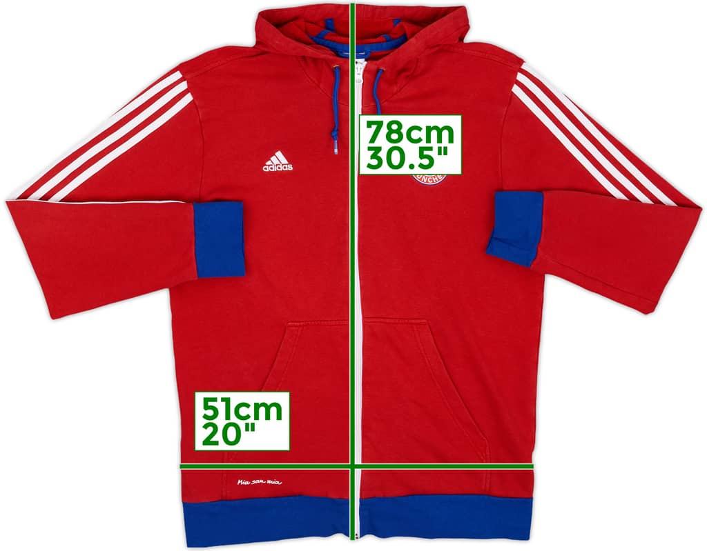 2014-15 Bayern Munich adidas Hooded Sweat Top - 7/10 - (L)