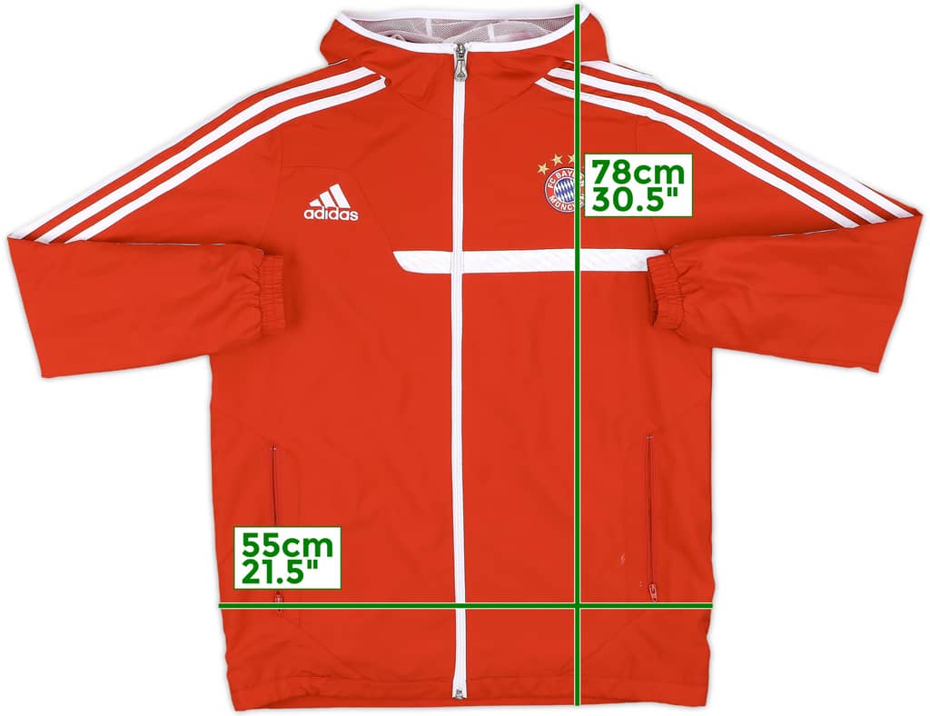 2013-14 Bayern Munich adidas Hooded Track Jacket - 8/10 - (XL.Boys)