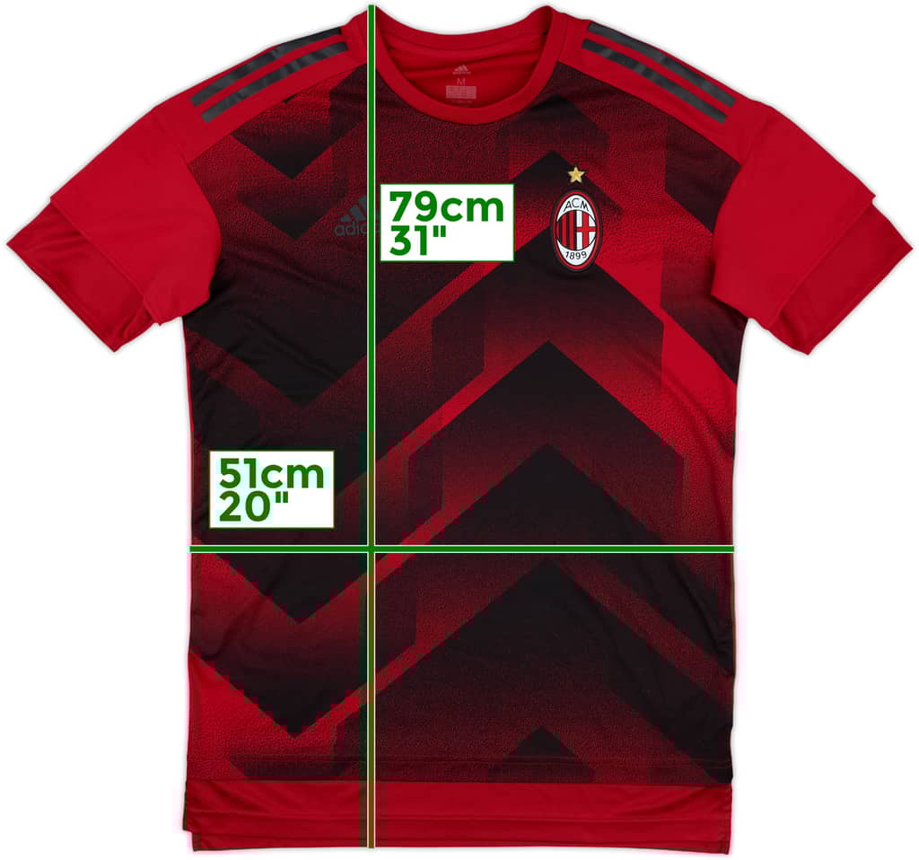 2017-18 AC Milan adidas Training Shirt - 8/10 - (M)