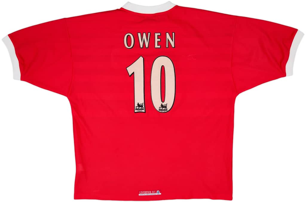 1998-00 Liverpool Home Shirt Owen #10 - 7/10 - (XL)