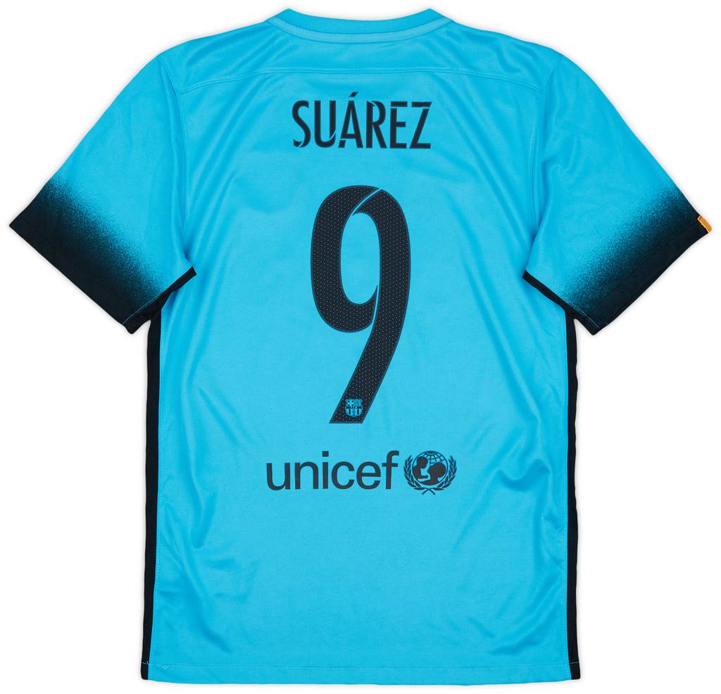 2015-16 Barcelona Third Shirt Suarez #9 - 9/10 - (S)