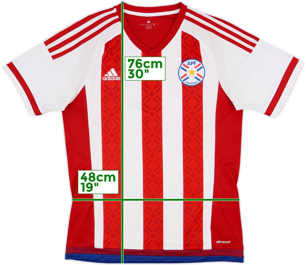 2015 Paraguay Copa America Home Shirt - 7/10 - (M)