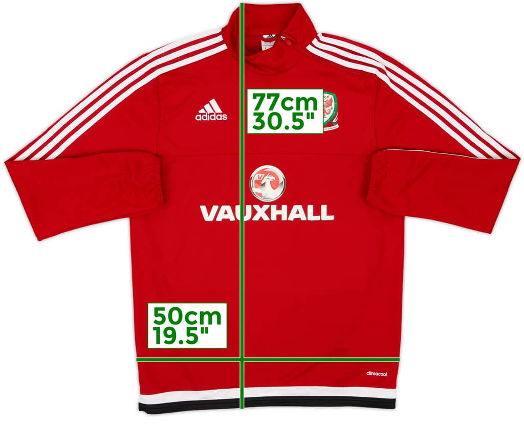 2015-16 Wales adidas 1/4 Zip Drill Top - 8/10 - (M)