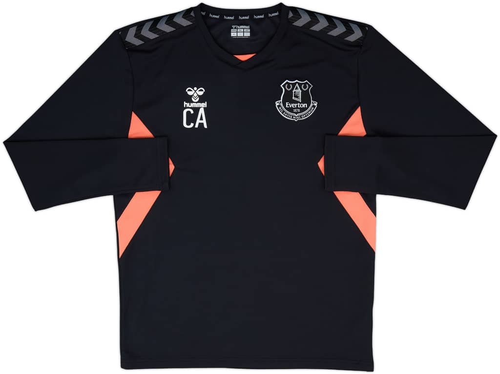 2020-21 Everton Staff Issue Hummel Training L/S Shirt 'CA' - 9/10 - (M)