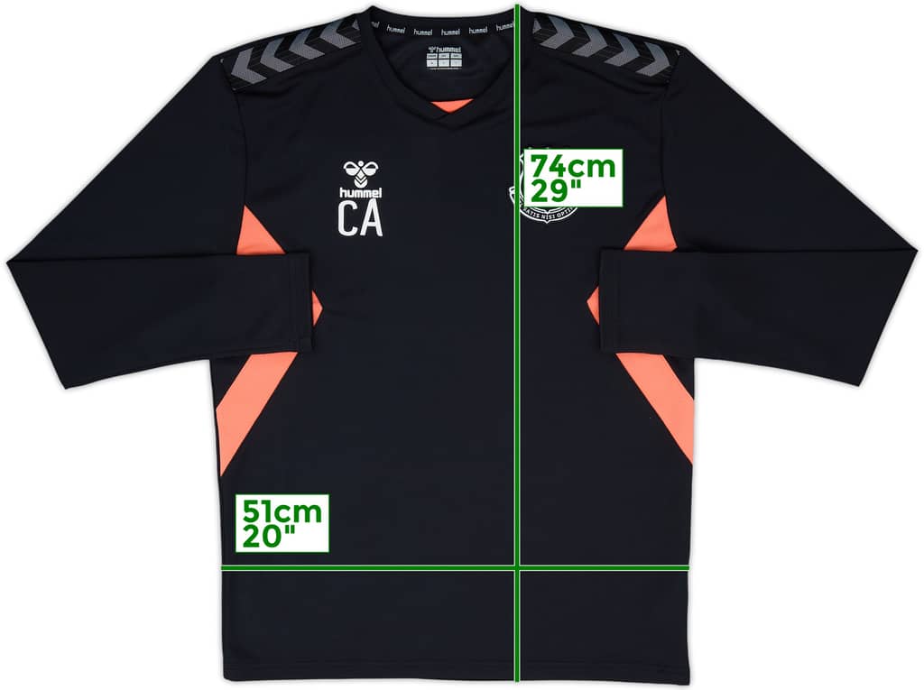 2020-21 Everton Staff Issue Hummel Training L/S Shirt 'CA' - 9/10 - (M)