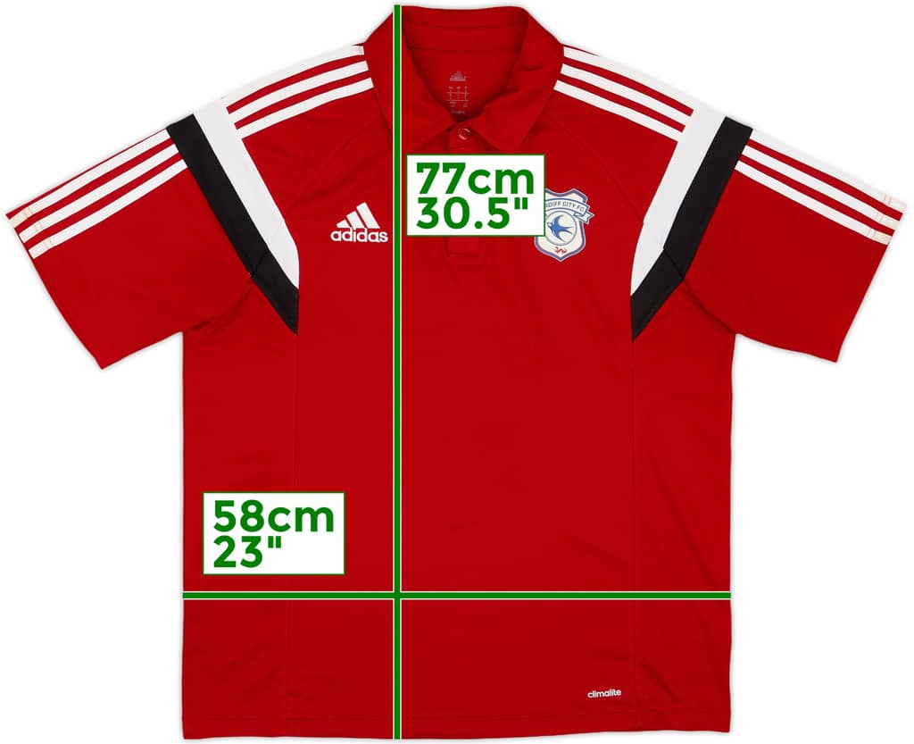 2015-16 Cardiff City adidas Polo Shirt - 8/10 - (L)
