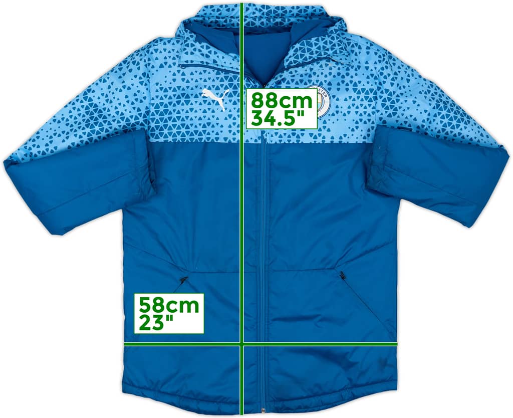 2023-24 Manchester City Puma Hooded Rain Jacket - 8/10 - (M)