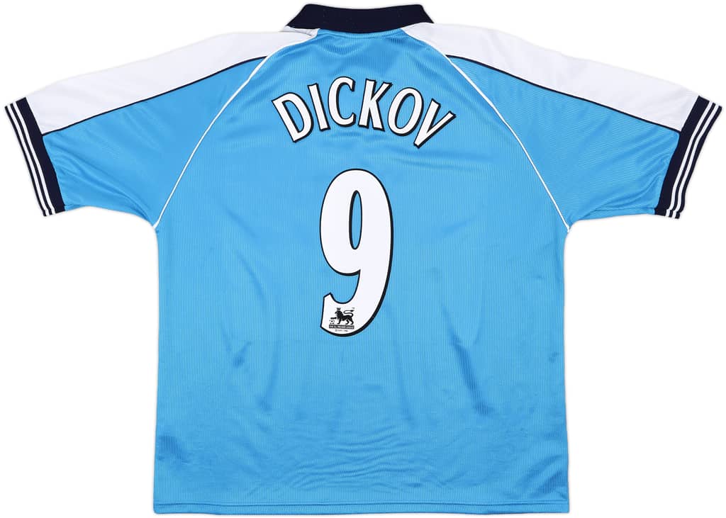 1999-01 Manchester City Home Shirt Dickov #9 - 8/10 - (L)