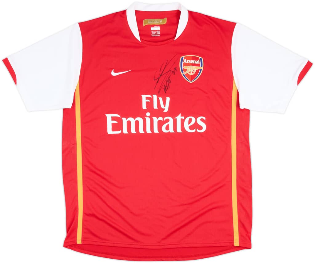 2006-08 Arsenal Signed Home Shirt - 9/10 - (L)