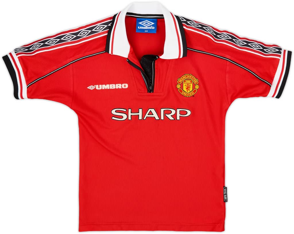 1998-00 Manchester United Home Shirt - 7/10 - (S.Boys)