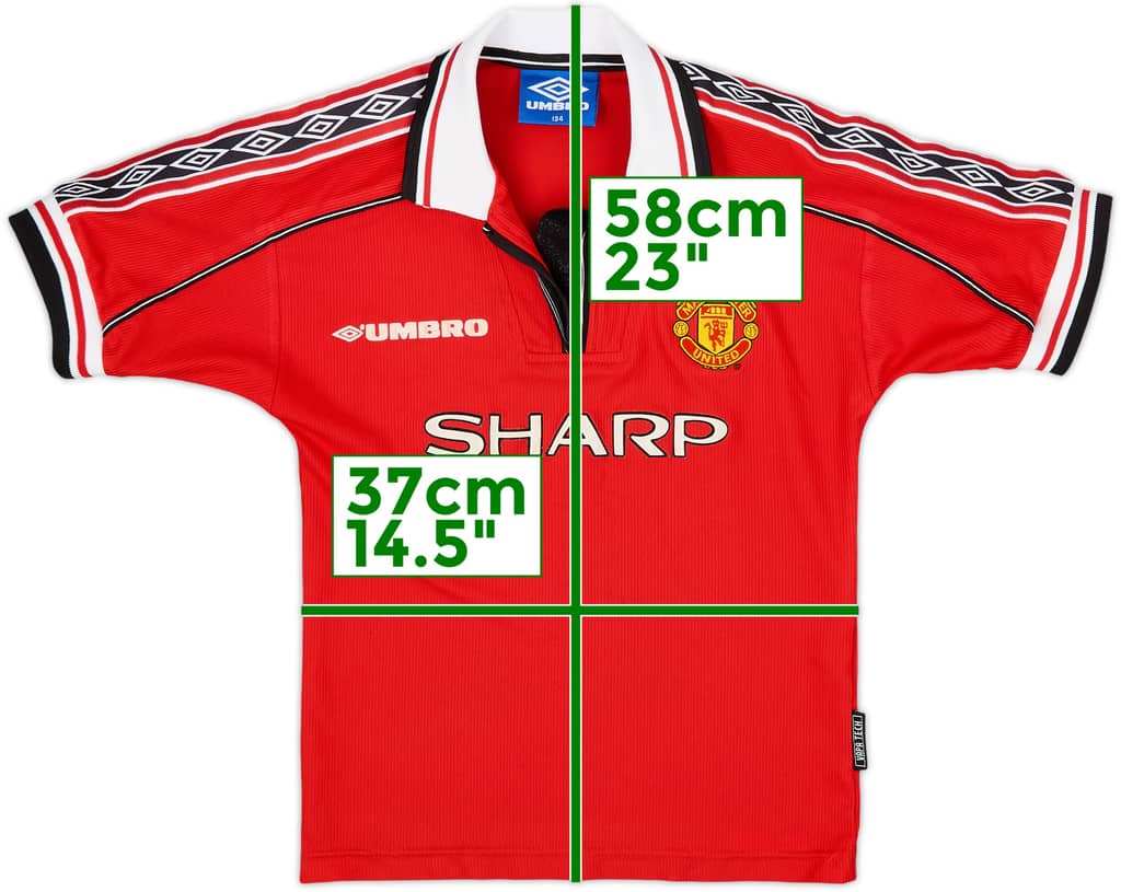 1998-00 Manchester United Home Shirt - 7/10 - (S.Boys)