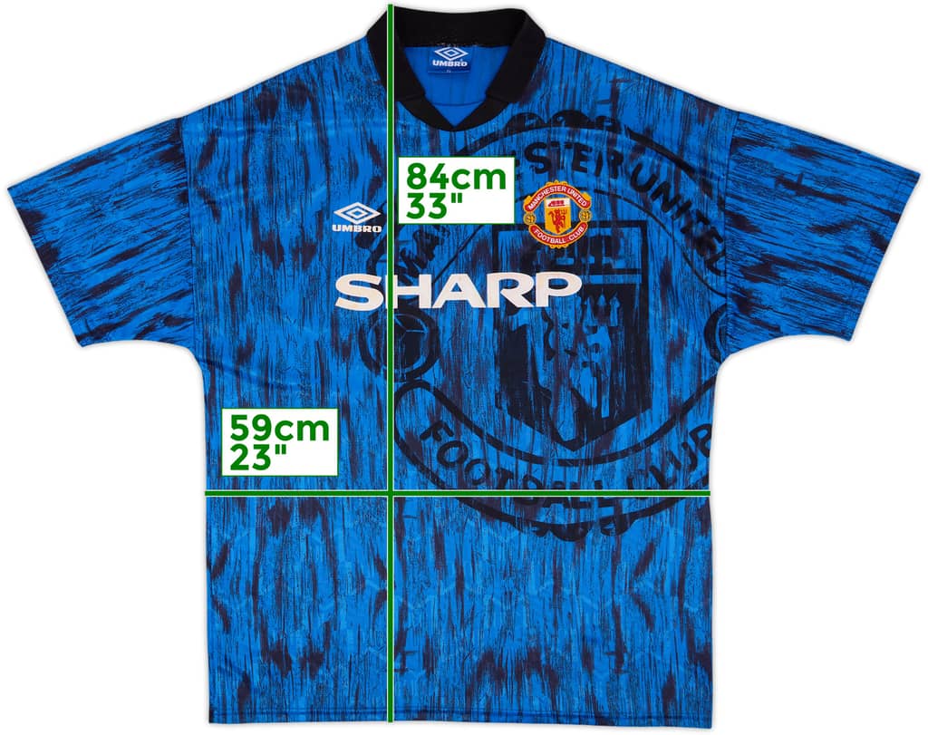 1992-93 Manchester United Away Shirt - 8/10 - (XL)