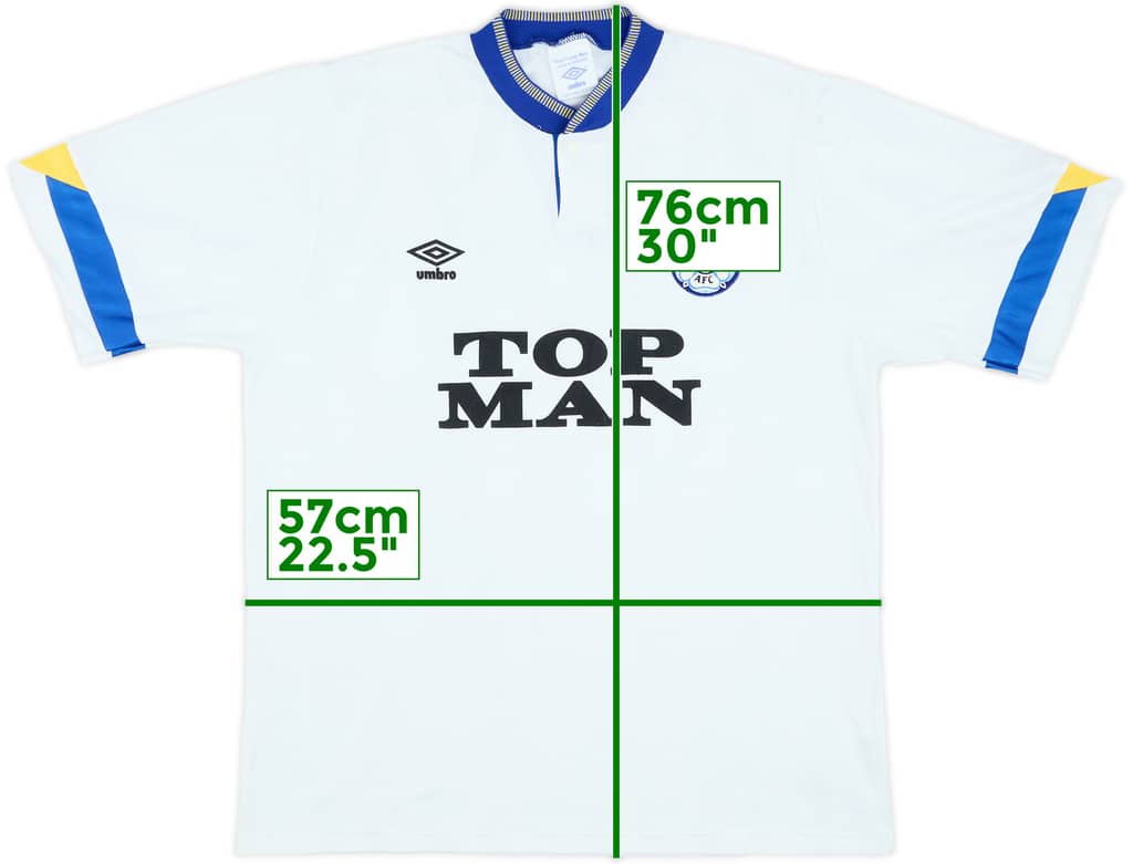 1990-91 Leeds United Home Shirt - 8/10 - (XL)