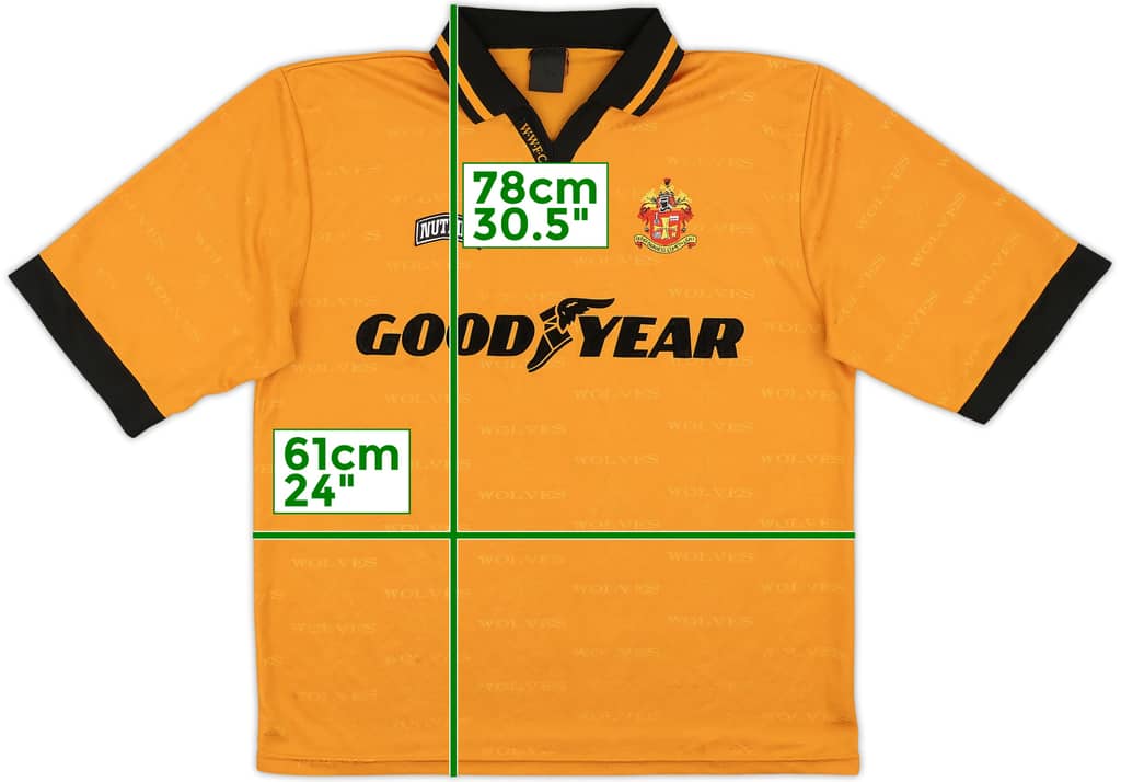 1995-96 Wolves Home Shirt - 10/10 - (XL)