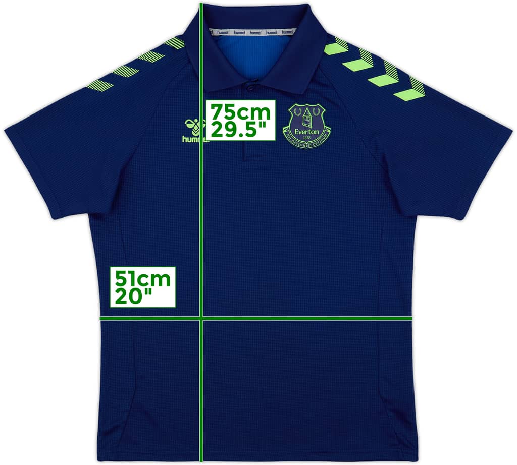 2021-22 Everton Hummel Polo Shirt - 9/10 - (L)