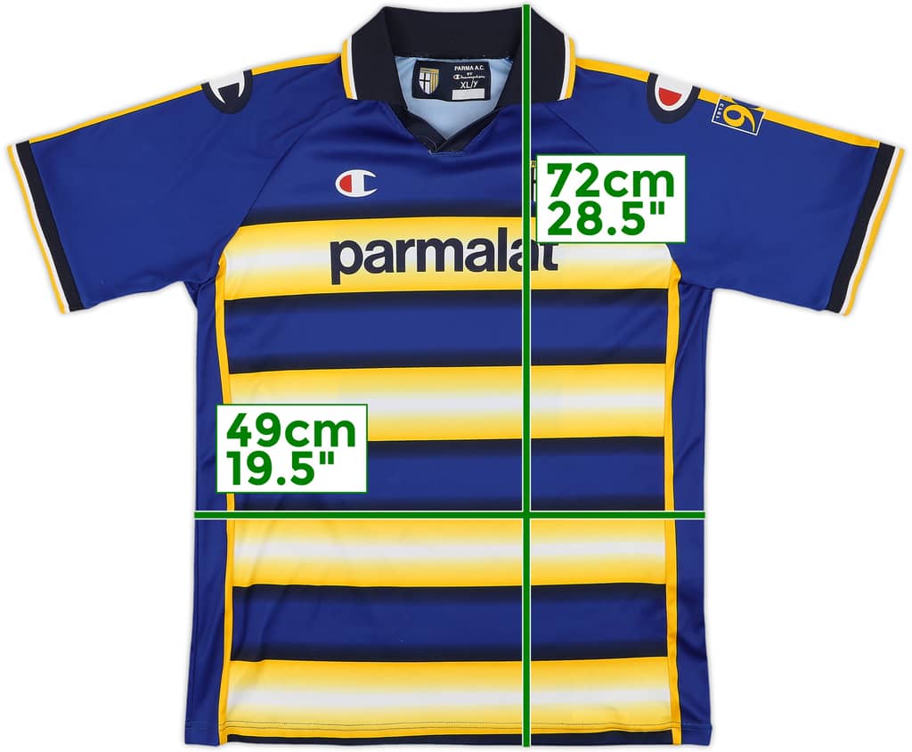 2003-04 Parma '90 Years' Home Shirt - 7/10 - (XL.Boys)