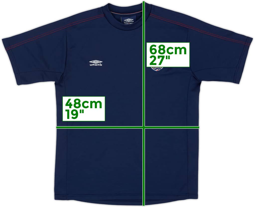 2002-03 England Umbro Training Shirt - 8/10 - (M)