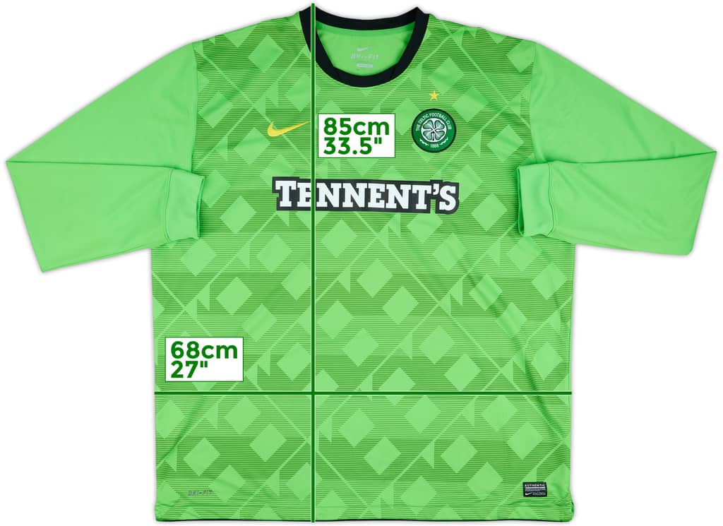 2010-11 Celtic Away L/S Shirt - 9/10 - (3XL)