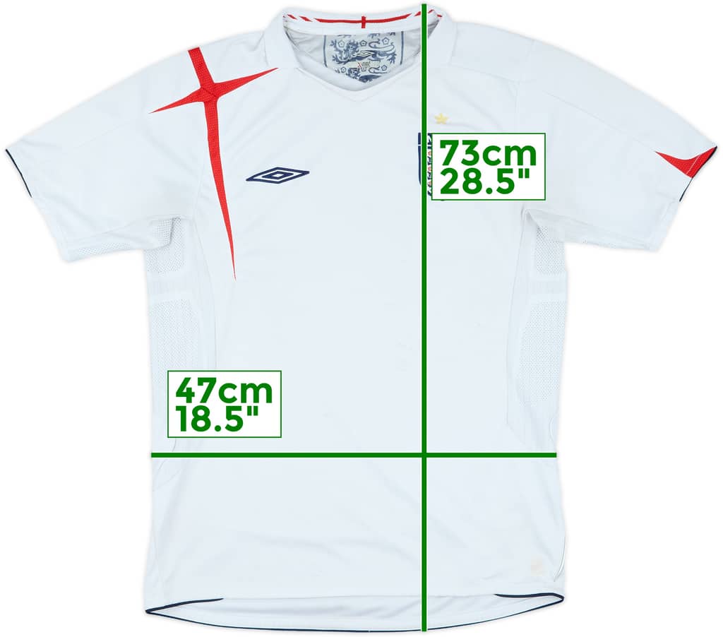 2005-07 England Home Shirt - 4/10 - (M)