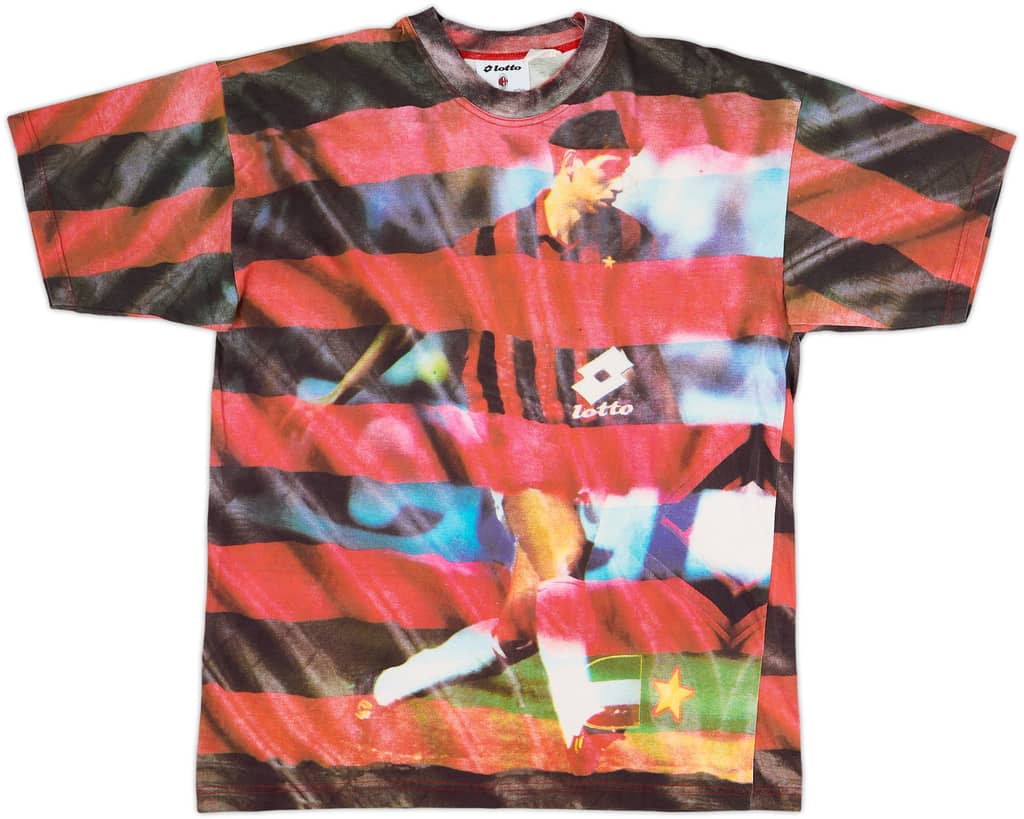 1994-95 AC Milan Lotto Graphic Tee - 10/10 - (XL)