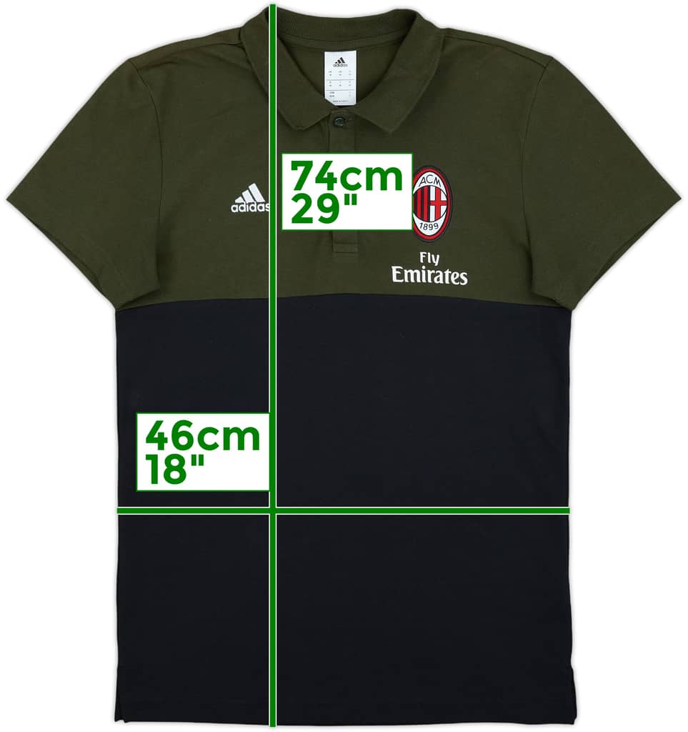 2016-17 AC Milan adidas Polo Shirt - 9/10 - (M)