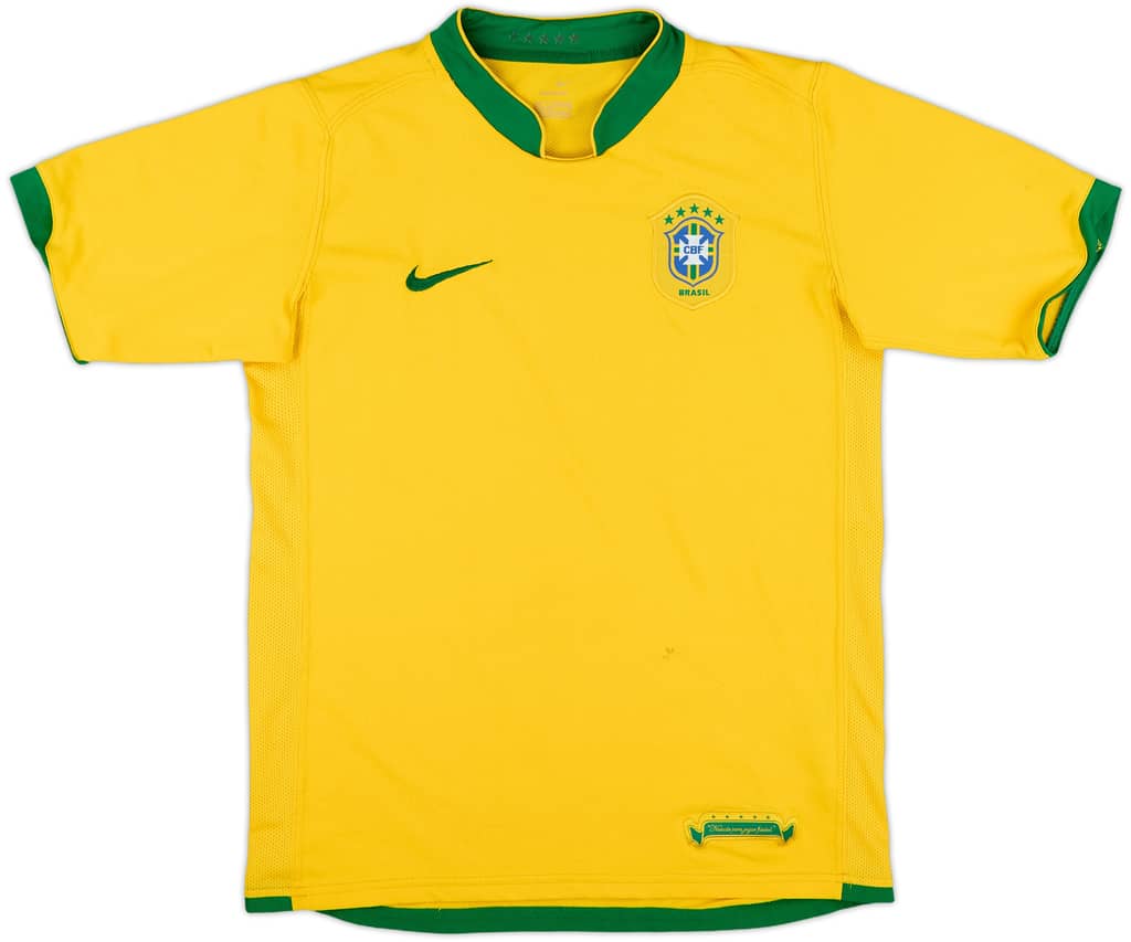 2006-08 Brazil Home Shirt - 7/10 - (XL.Boys)