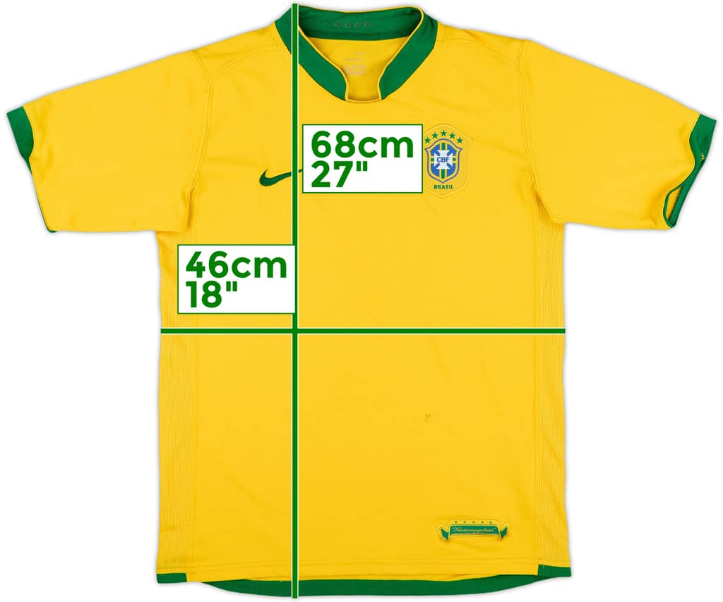 2006-08 Brazil Home Shirt - 7/10 - (XL.Boys)