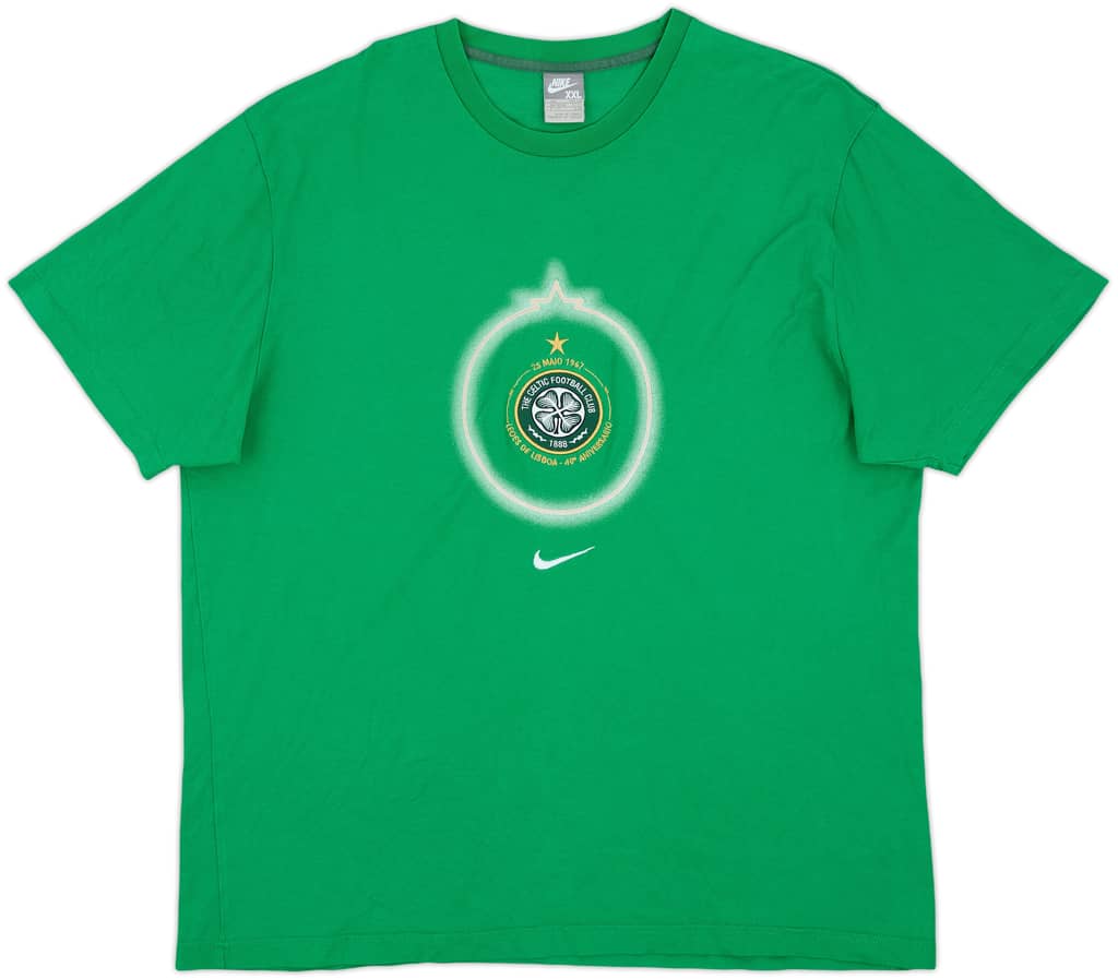 2007-08 Celtic Nike Cotton Tee - 9/10 - (XXL)