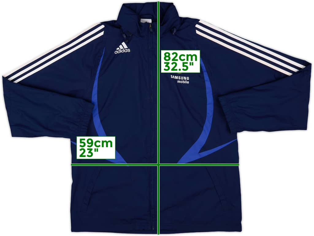 2007-08 Chelsea adidas Hooded Rain Jacket - 8/10 - (M)