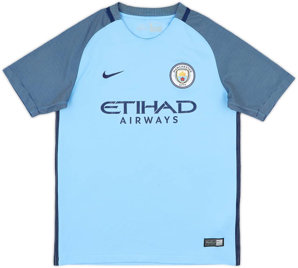 2016-17 Manchester City Home Shirt - 8/10 - (L.Boys)