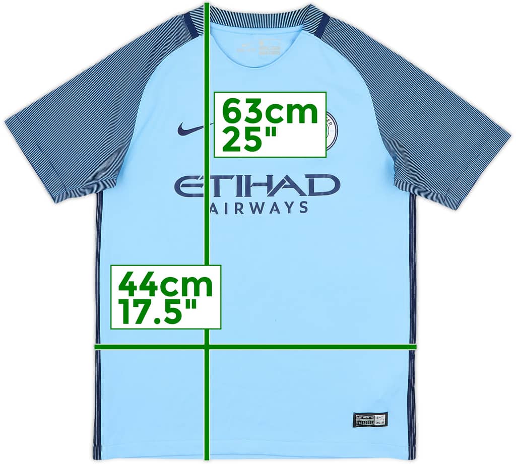 2016-17 Manchester City Home Shirt - 8/10 - (L.Boys)