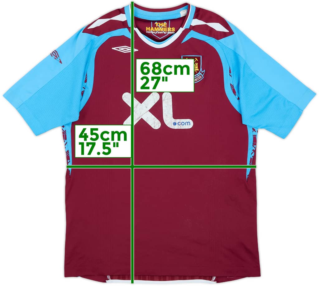 2007-08 West Ham Home Shirt - 5/10 - (XL.Boys)